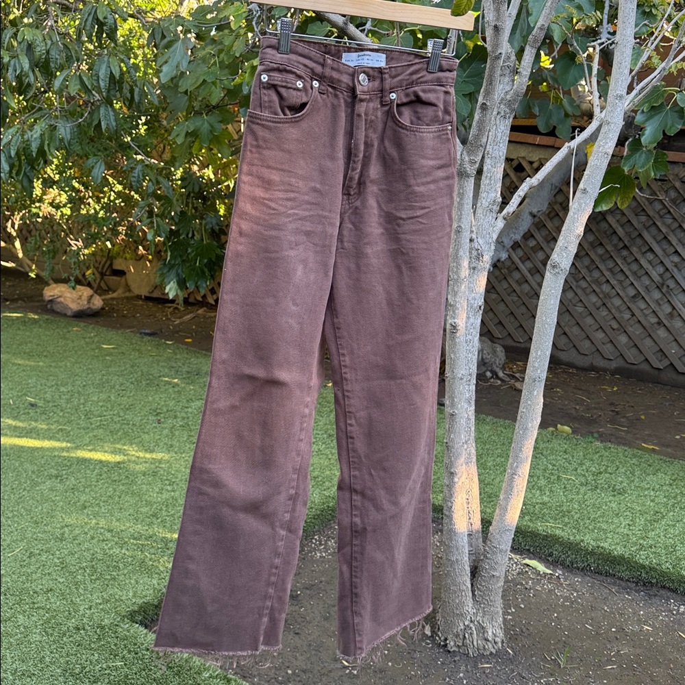Stradivarius High Rise Brown Jeans
